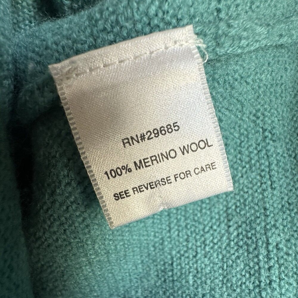 Pendelton Merino Wool Cardigan Sweater Womens Medium Vintage Green - Picture 4 of 8